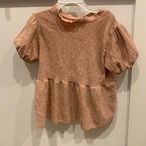 Zara girls eyelet top